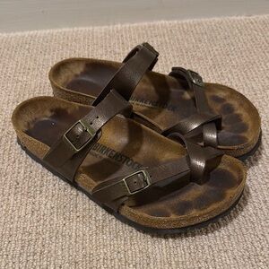 Birkenstock Mayari Brown Leather Sandals- size 38